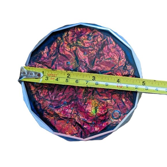 Iridescent Coasters Color Changing Silver Diamond Edge Handcrafted NEW - Picture 6 of 7